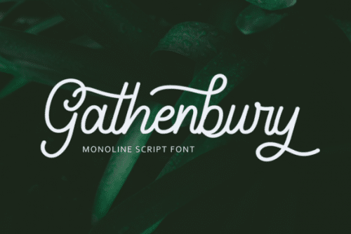 Gathenbury Monoline Script Font 1