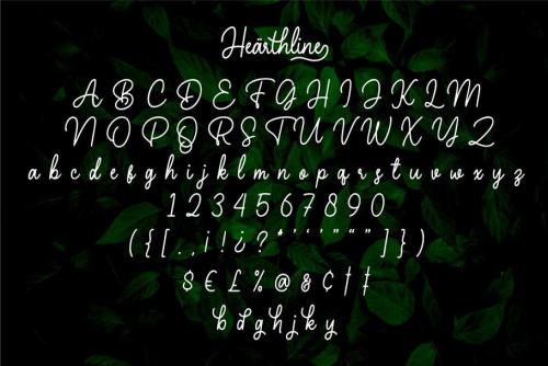Hearthline Monoscript Font 8