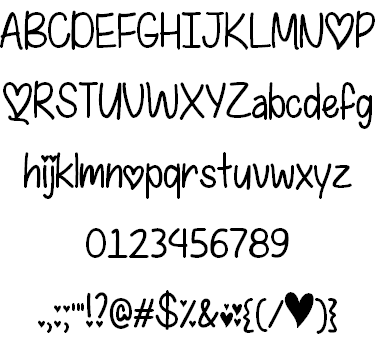 I Found My Valentine Font 1