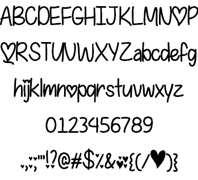 I Found My Valentine Font 3