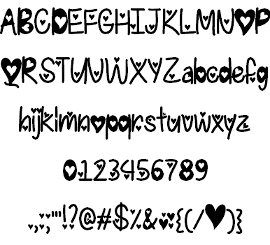 I Found My Valentine Font 4