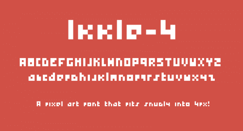 Ikkle 4 Font 1