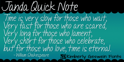 Janda Quick Note Font 4