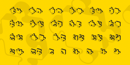 Jigsaw Puzzles 3d Font