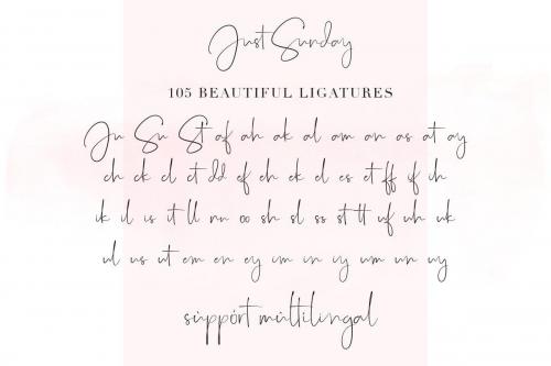 Just Sunday Font 15