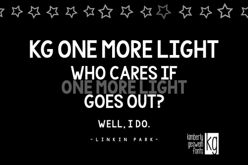 KG One More Light Font 1