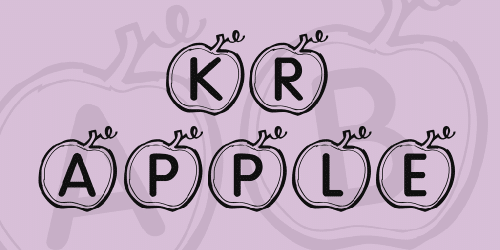 KR Apple Font 1