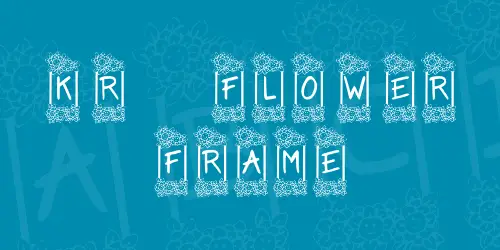 KR Flower Frame Font 1