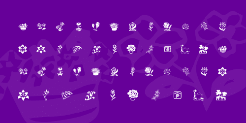 KR Kat's Flowers 4 Font 1