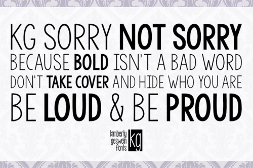 Kg Sorry Not Sorry Font