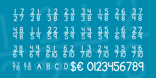 Kg Traditional Fractions Font