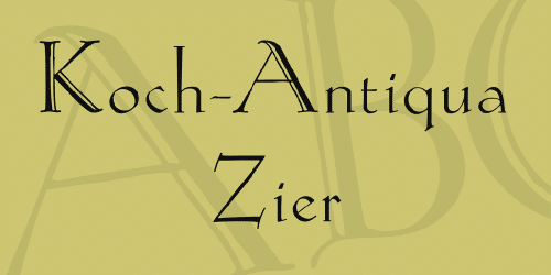 Koch-Antiqua Zier Font