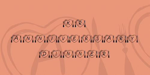 Kr Anniversary Dinner Font