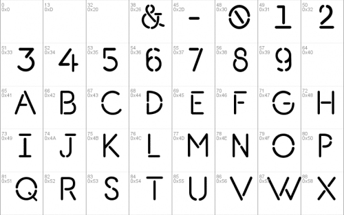 L-7 Stencil Font 1