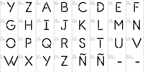 L-7 Stencil Font 2