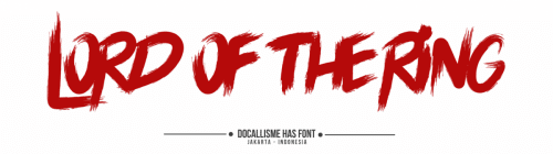 Lord Of The Ring Font