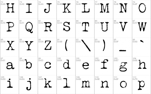 Lucky Typewriter Font 2