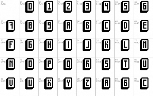 Mahjong Toy Block Font 2