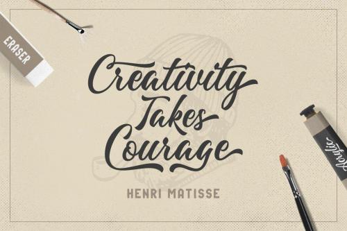 Majestika Script Font 7