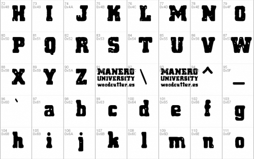 Manero University Font 2