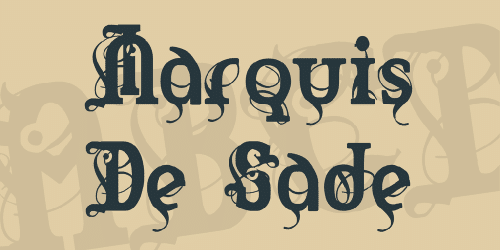 Marquis De Sade Font