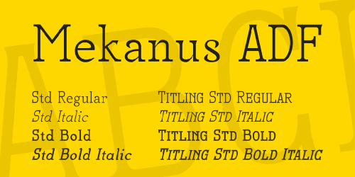 Mekanus Adf Font