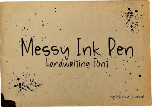 Messy Ink Pen Font