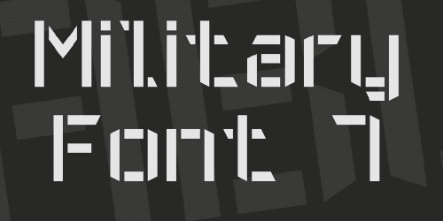 Military Font 7 Font 1
