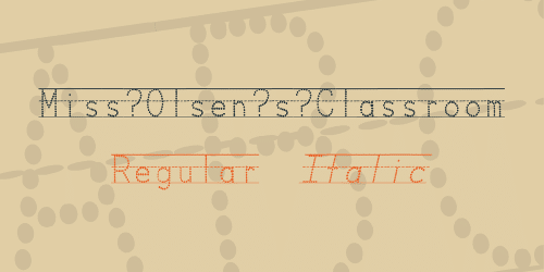 Miss Olsen's Classroom Font