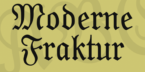 Moderne Fraktur Font