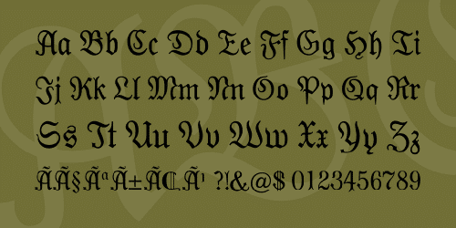 Moderne Fraktur Font 3