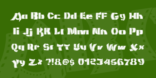 Movie Filmstrip Font 2