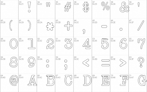Neobulletin Outline Font 1
