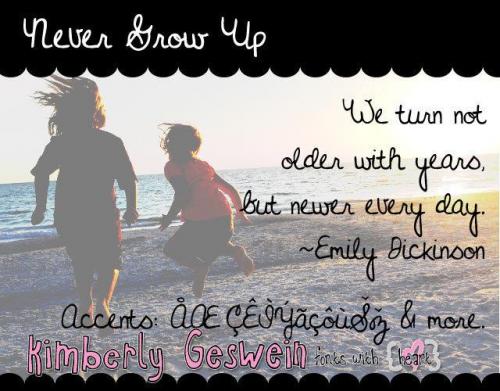 Never Grow Up Font 1