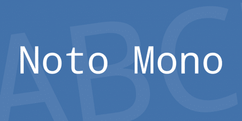 Noto Mono Font 1