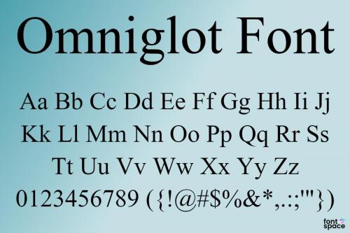 Omniglot Font 1
