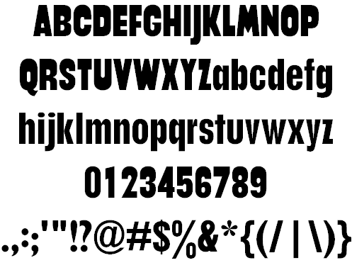 Placard Gf Font 1