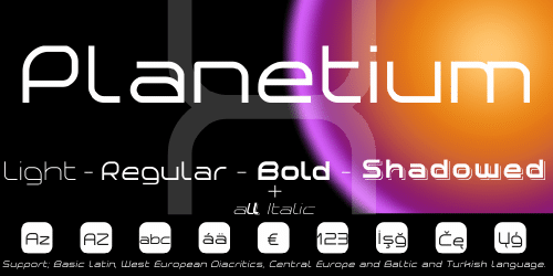 Planetium-X Font