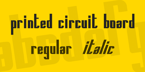 Printed Circuit Board Font