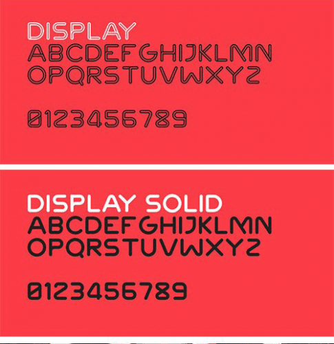 Rails Outline Display Typeface