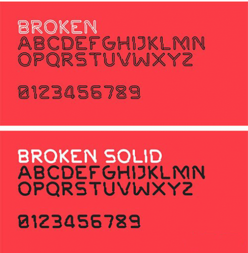 Rails Outline Display Typeface