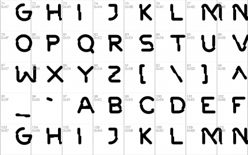 Rails Outline Display Typeface