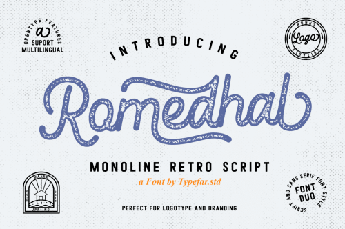 Romedhal Script Stamp Font 1