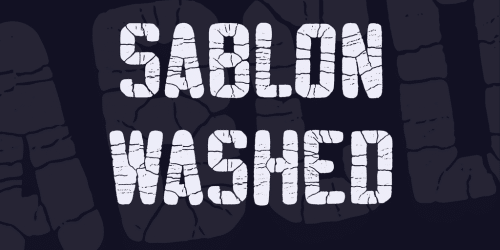 Sablon Washed Font
