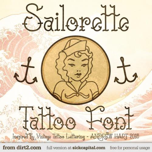 Sailorette Tattoo Font