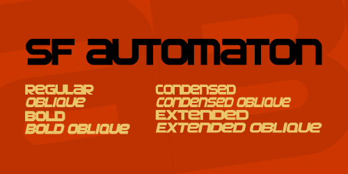 Sf Automaton Font