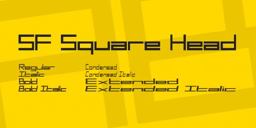 Sf Square Head Font