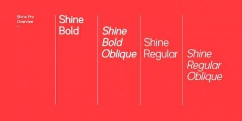 Shine Pro Font Family 2