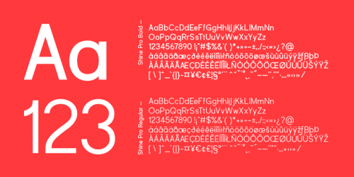 Shine Pro Font Family 4