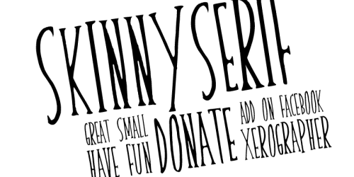 Skinny Serif Font